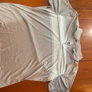 Falls Creek Men's Polo in Gray and White